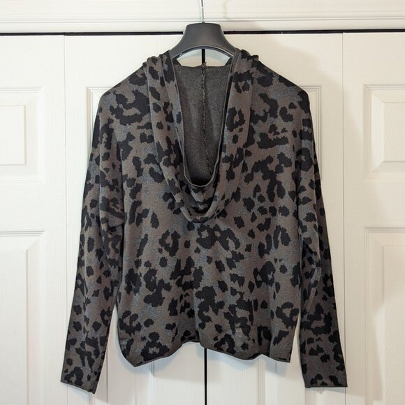 Anthropologie Leopard Women's Hooded Sweater - Size L - Picture 2 of 11